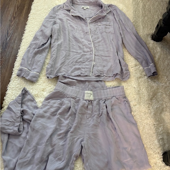 PJ Salvage Purple Striped PJs - Picture 1 of 7